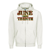 Oatmeal Heather Juneteenth 1865 Zipper Hoodie - HowdyJamesFarm