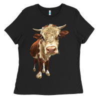 Black Hereford Heifer Ladies Tee - LillyAllenDesigns