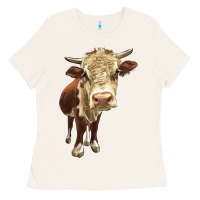 Bone Hereford Heifer Ladies Tee - LillyAllenDesigns
