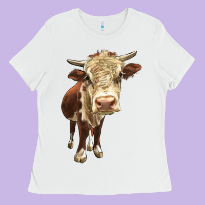 Hereford Heifer Ladies Tee Designed By Lillyallendesigns