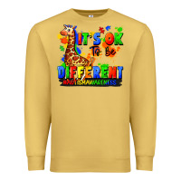 Antique Gold it's ok to be different autism awareness Premium Sweatshirt - FaDigitalArtStudio
