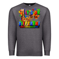 Charcoal Heather it's ok to be different autism awareness Premium Sweatshirt - FaDigitalArtStudio