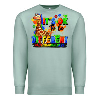 Seafoam it's ok to be different autism awareness Premium Sweatshirt - FaDigitalArtStudio