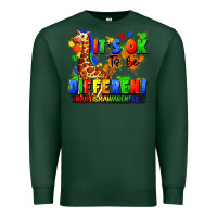 Sports Green it's ok to be different autism awareness Premium Sweatshirt - FaDigitalArtStudio