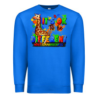 True Royal it's ok to be different autism awareness Premium Sweatshirt - FaDigitalArtStudio