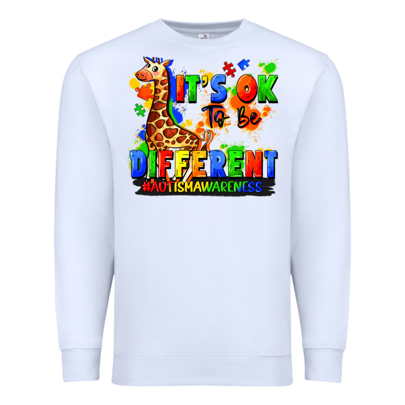 It's Ok To Be Different Autism Awareness Premium Sweatshirt by FaDigitalArtStudio | Teevron