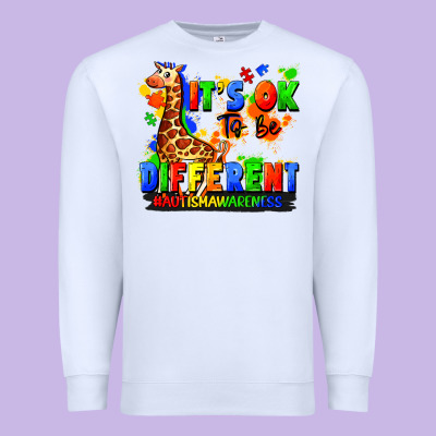It's Ok To Be Different Autism Awareness Premium Sweatshirt Designed By Fadigitalartstudio