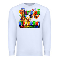 White it's ok to be different autism awareness Premium Sweatshirt - FaDigitalArtStudio
