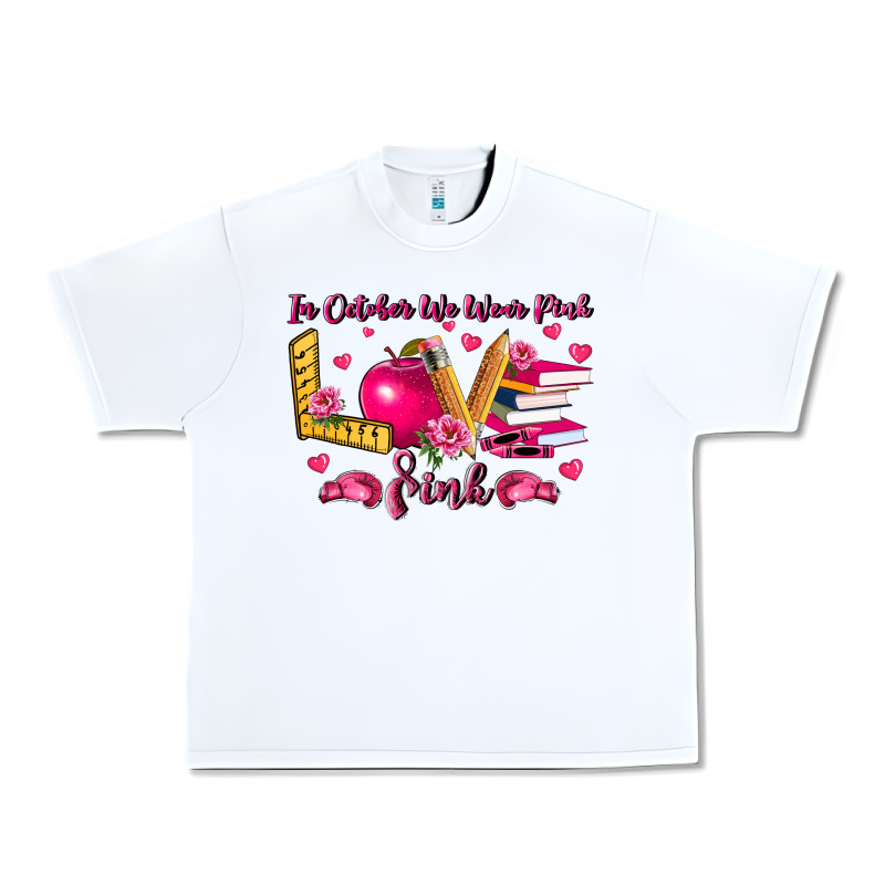 In October We Wear Pink Teacher Urban Heavy Tee by LillyAllenDesigns | Teevron
