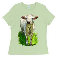 Matcha Charolais Heifer Ladies Tee - LillyAllenDesigns