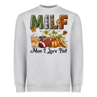 Heather Grey Milf Man I Love Fall Heavyweight Sweatshirt - texasbilliewilder