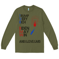 Army Green trump biden cars Long Sleeve Tee - Bettercallsaul