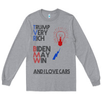 Heather Grey trump biden cars Long Sleeve Tee - Bettercallsaul