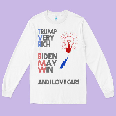 Trump Biden Cars Long Sleeve Tee Designed By Bettercallsaul