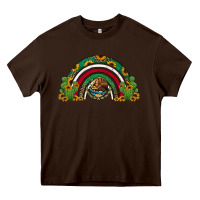 Chocolate Brown mexican flag cactus and sunflowers rainbow Heavy Core Tee - Jasminsmagicworld