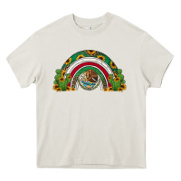 Cream mexican flag cactus and sunflowers rainbow Heavy Core Tee - Jasminsmagicworld