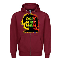 Burgundy Dope black mama Zipper Hoodie - HowdyJamesFarm