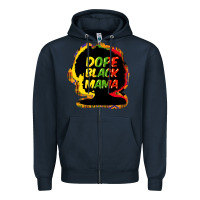 Navy Dope black mama Zipper Hoodie - HowdyJamesFarm