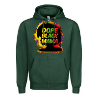 Sports Green Dope black mama Zipper Hoodie - HowdyJamesFarm