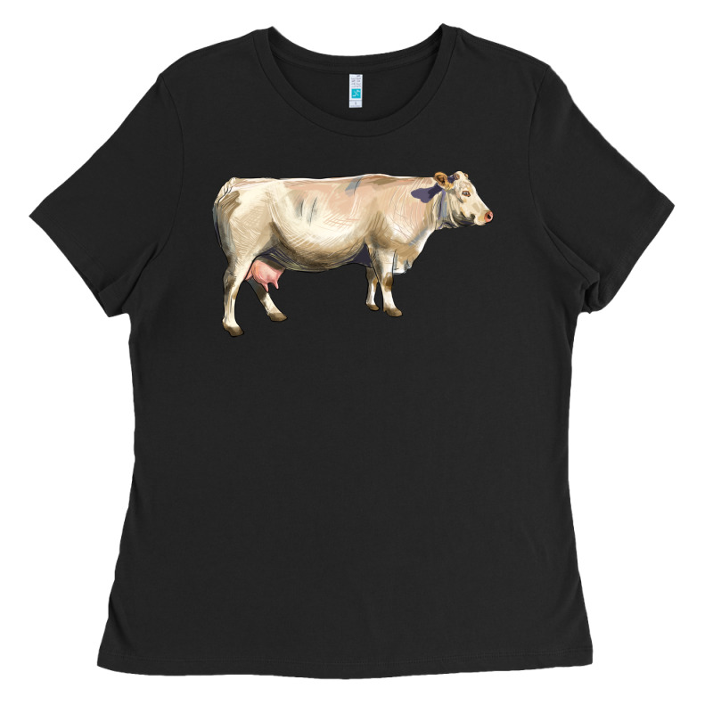 Charolais Cattle Ladies Tee by LillyAllenDesigns | Teevron