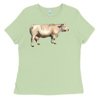 Matcha charolais cattle Ladies Tee - LillyAllenDesigns