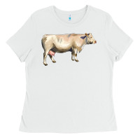 White charolais cattle Ladies Tee - LillyAllenDesigns