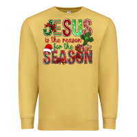 Antique Gold jesus is the reason for the season christmas bbs Premium Sweatshirt - BundleAndBundleShop