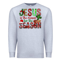 Heather Grey jesus is the reason for the season christmas bbs Premium Sweatshirt - BundleAndBundleShop