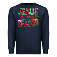 Navy jesus is the reason for the season christmas bbs Premium Sweatshirt - BundleAndBundleShop