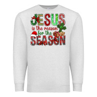 Oatmeal Heather jesus is the reason for the season christmas bbs Premium Sweatshirt - BundleAndBundleShop