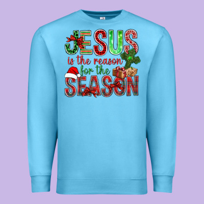 Jesus Is The Reason For The Season Christmas Bbs Premium Sweatshirt Designed By Bundleandbundleshop