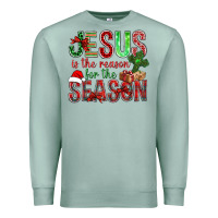 Seafoam jesus is the reason for the season christmas bbs Premium Sweatshirt - BundleAndBundleShop