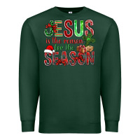 Sports Green jesus is the reason for the season christmas bbs Premium Sweatshirt - BundleAndBundleShop