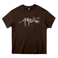 Chocolate Brown Triceratops Horridus Heavy Core Tee - LillyAllenDesigns