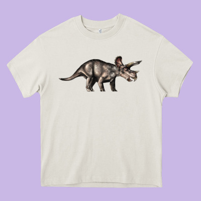 Triceratops Horridus Heavy Core Tee Designed By Lillyallendesigns