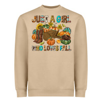 Mushroom Just a Girl Who Loves Fall Heavyweight Sweatshirt - texasbilliewilder