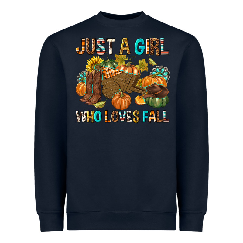Just A Girl Who Loves Fall Heavyweight Sweatshirt by texasbilliewilder | Teevron