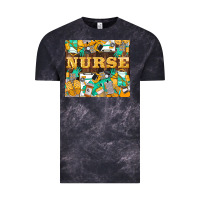 Cloud Black Green And Yellow Nurse Vintage Tee - LillyAllenDesigns