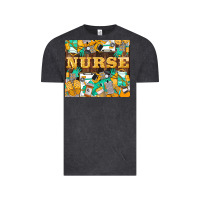 Vintage Black Green And Yellow Nurse Vintage Tee - LillyAllenDesigns