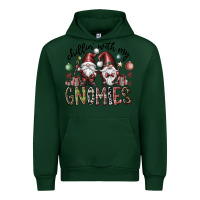 Forest Green Chillin With My Gnomies Urban Hoodie - CowhideDigitalArt