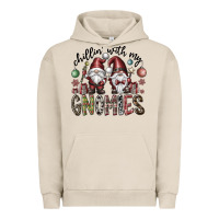 Pigment French Oak Chillin With My Gnomies Urban Hoodie - CowhideDigitalArt