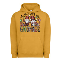 Pigment Peanut Butter Chillin With My Gnomies Urban Hoodie - CowhideDigitalArt