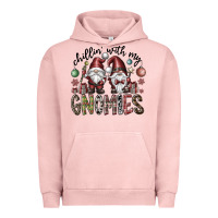 Pigment Salmon Chillin With My Gnomies Urban Hoodie - CowhideDigitalArt
