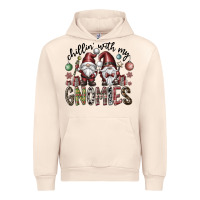 Sandshell Chillin With My Gnomies Urban Hoodie - CowhideDigitalArt