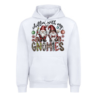 White Chillin With My Gnomies Urban Hoodie - CowhideDigitalArt