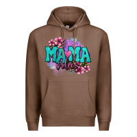 Chestnut mama vibes floral Premium Hoodie - OliviaCreatesArt