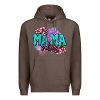 Coffee mama vibes floral Premium Hoodie - OliviaCreatesArt