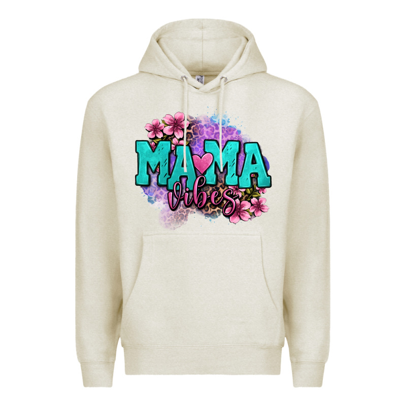 Mama Vibes Floral Premium Hoodie by OliviaCreatesArt | Teevron