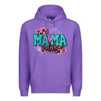 Purple mama vibes floral Premium Hoodie - OliviaCreatesArt