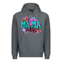 Rock mama vibes floral Premium Hoodie - OliviaCreatesArt